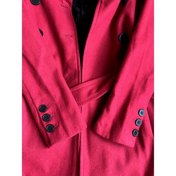 Bebe y2k red wool double breasted pea coat size XS - Picture 6 of 9